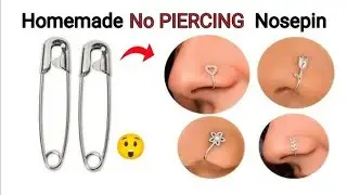 DIY Nose Pin with Safety Pin ✨ | Easy & Cute Hack| Turn a Safety Pin into a Stylish Nose Pin 💖 