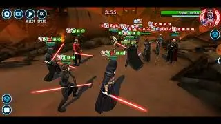 Malgus/DR/BSF/Malak/Marauder (doubt) vs. Imperial Remnants (L9 DTMG, 400% O, 2% dmg): 65 banners