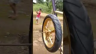Repaint Velg Mio m3 Warna Gold RCB.. ganteng parah😍😍 . full vidio ada di chanel ini