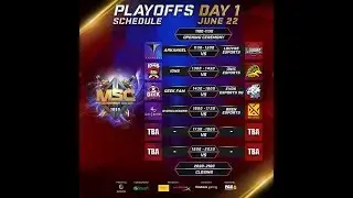 MSC 2019 DAY 4 PLAYOFFS PART 1 | MOBILE LEGEND
