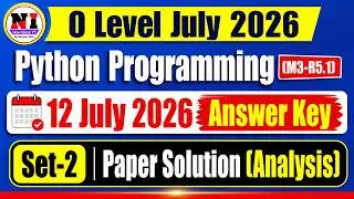 o level Python Paper Solution set 2 | o level Python Paper Answer key|Today O Level Paper m3r5 2026