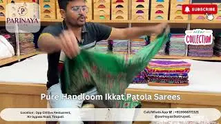 Pure Handloom Ikkat Patola Sarees available @ParinayaSilksTirupati