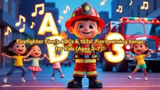 Firefighter Finn’s ABCs & 123s! 🚒🎶 | Fun Learning Songs for Kids (Ages 3–7)”