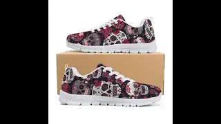Mexico running sneakers, sugar skull athletic running shoes, calaveras skull shoes, mexico sneakers