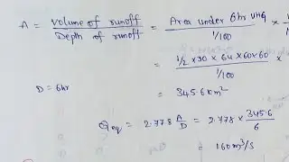 Equilibrium discharge problems using S hydrograph
