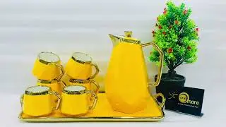 Tea set with serving tray|wholesale| onemore crockery |jahez