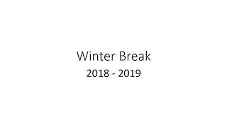 Michael Rants S7 #39: Winter Break 2018-2019