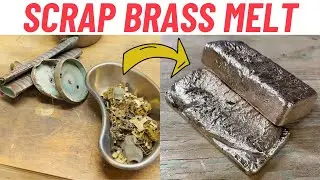 Scrap Brass Melt - First Brass In the Furnace - ASMR Metal Melting - Trash to Treasure - Brass Bars