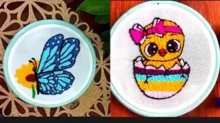Amazing Punch Needle Butterfly Embroidery | Easy & Colorful DIY Tutorial