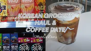 [ coffee date & korean grocery shopping + haul ] #4k #chill #philippines #cafe #coffeeshop
