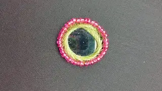 Aari Embroidery Mirror Work with Zari Thread in Tamil#viral#Shorts#videos