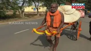 Astaranga: Bhakt Carries His Guru On A Hand-Pulled Rickshaw