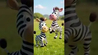 Zebra Fun | Cute 3D Cartoon Song for Kids | Dash and Laugh with Zebra! #kidssong #preschool