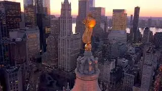 New York Cityscape 4k Drone Video | NYC Manhattan Views - USA United States 😍