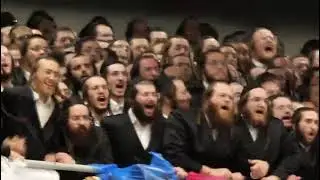 Crowds Dance As The Gerrer Rebbe Dances With his Grandson  At His Wedding - Adar II 5784