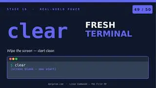 Linux Commands #49 clear - clear — Fresh Terminal Start (and Why Ctrl+L Is Faster)