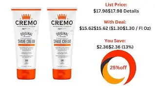 Cremo Barber Grade Sandalwood Shave Cream