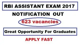 RBI Assistant 2017 Notification Out By BankBook-Study Hatke!
