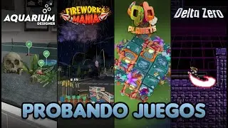 Probando Juegos - Aquarium Designer, Fireworks Mania, QB Planets y Delta Zero