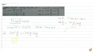 The mod-amp form of `1+cos theta+i sin theta`  is
