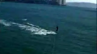 Kitecam - Shark jumping behind kitesurfer