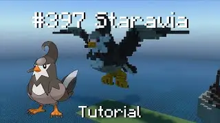 How to build a Pok&eacute;mon Staravia statue in Minecraft (Tutorial)