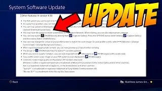 Playstation 4 System Update 4.50 