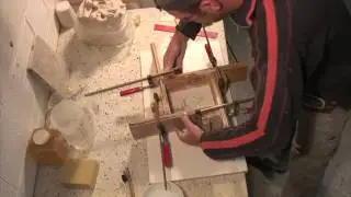 Two piece plaster mould for a slip cast ceramic handle