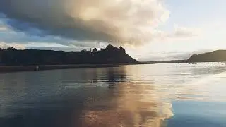 atardecer en isla maillen  sur de Chile