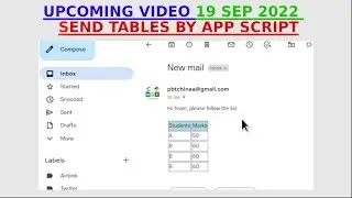 How to Automatically Send HTML Emails with Table Data from Google Sheets using Apps Script in Gmail?