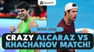 CRAZIEST Match Of The Season So Far?! | Alcaraz vs Khachanov Doha 2026 Match Highlights