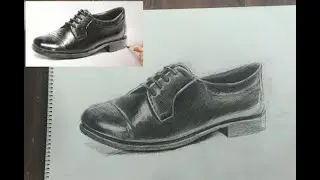 How to Draw Shoe | Easy Pencil Shoe Drawing & Shading | Charcoal Shoe Drawing