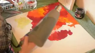 Phoenix Fire - A melted crayon Art piece