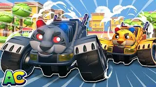 Pare o CARRO DE POL&Iacute;CIA TIGRE G&Ecirc;MEO MALVADO - Carros & Caminh&otilde;es Equipe de Resgate | AnimaCars