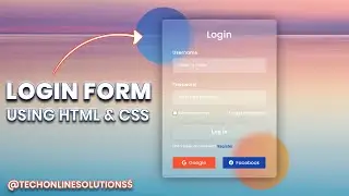 Login Form in HTML CSS | Responsive Login Form Using HTML CSS | HTML Project @TechOnlineSolutions
