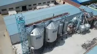 Soybean silo and soybean meal storage