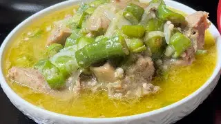 SAUCE CLAIRE DE LA VIANDE DE CHÈVRE AU GOMBO: CONGOLAISE À LA CUISINE