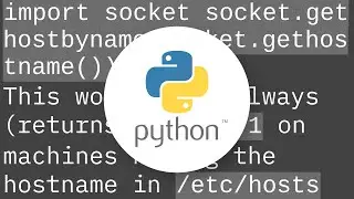 Finding local IP addresses using Python's stdlib