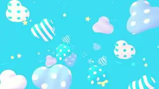 Floating Patterned Hearts &ndash; Vibrant Blue Dreamland lullaby for Baby Brain Development 💙