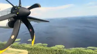 Finnair ATR 72 approach and windy landing to Kajaani