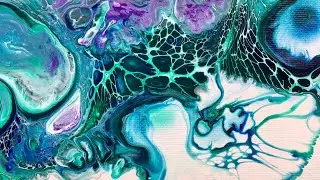 #029 Amazing cells with acrylic pouring - painting tutorial part 1 - abstact art joy