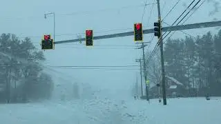Driving on route 20 during a winter storm, Benjamin in East Granby, CT 1/25/2026￼