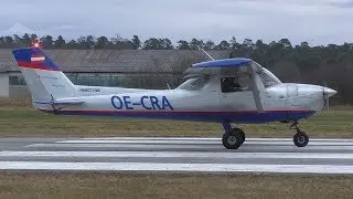Punitz Flug Cessna 150 takeoff at Airfield Punitz | Silvester Fly-In 2017