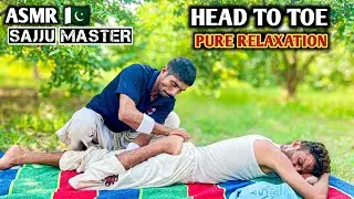 Full Body ASMR Massage | Relaxing Head, Back & Feet Therapy with Pure Oil by Sajju Master #asmr 