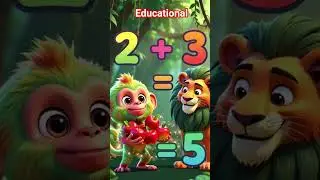 Let's count with Jungle Friends! 🍎🦁 #shorts #MathForKids #Kids #animals