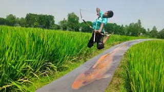 New Bamboo Crossbow Fishing Video | Best Fisherman Fishing with Bamboo Crossbow In Village