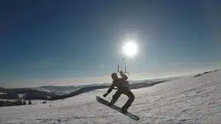 Jamie Overbeek Snowkiting Wasserkuppe jan 2019