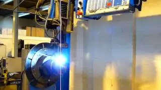 Demonstration of an automatic plasma welding machine made by SAF