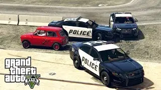 MALUTKI SAMOCHÓD VS POLICJANCI! w GTA 5 Online Hogaty i EKIPA 