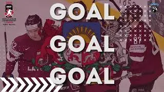 Team Latvia WJC 2023 goal horn/ Komanda Latvijas WJC 2023 vārtu rags.